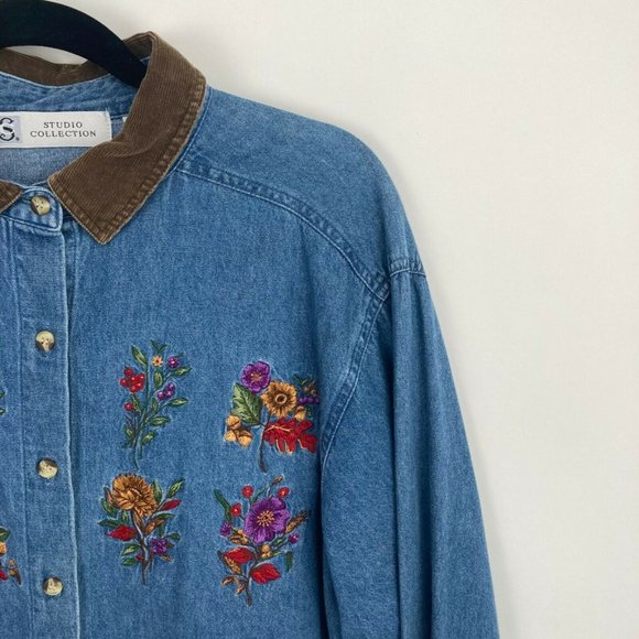 Studio Collection Women Front Button Shirt XL - Picture 4 of 12